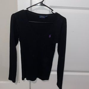 Women’s Black Polo Long Sleeve